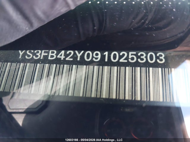 12603166 :رقم المزاد ، YS3FB42Y091025303 vin ، 2009 Saab 9-3 مزاد بيع