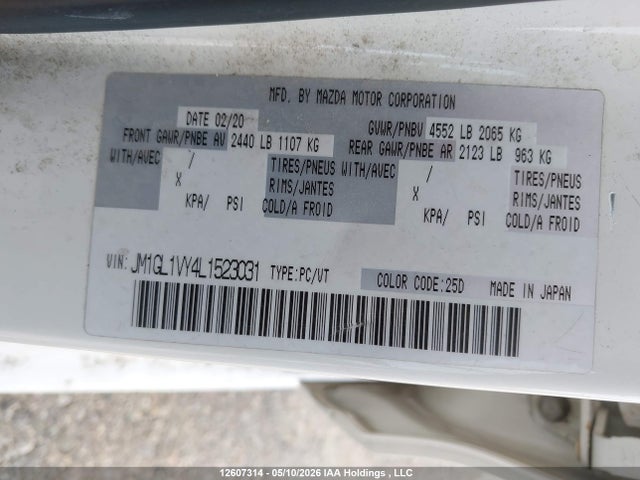 JM1GL1VY4L1523031 Mazda Mazda6 Gs-l W/turbo