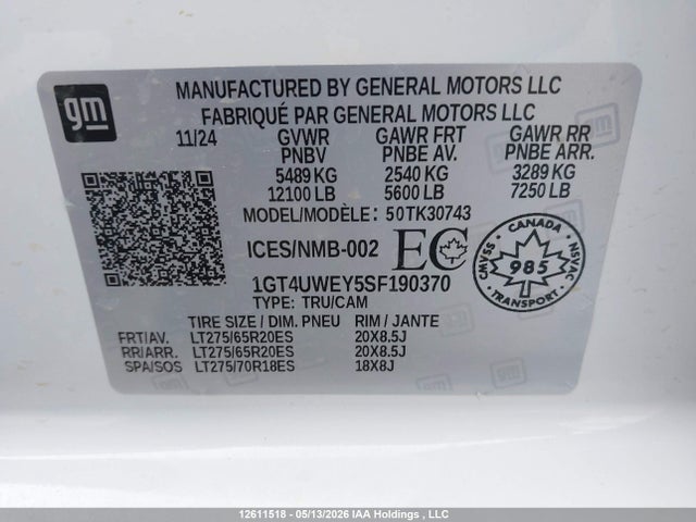 GMC SIERRA 3500HD 2025 1GT4UWEY5SF190370 Image 9