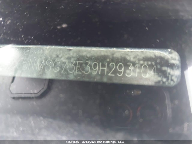 2009 Hyundai Santa Fe Gl/gls მანქანა იყიდება აუქციონზე, vin: 5NMSG73E39H293104, აუქციონის ნომერი: 12611546