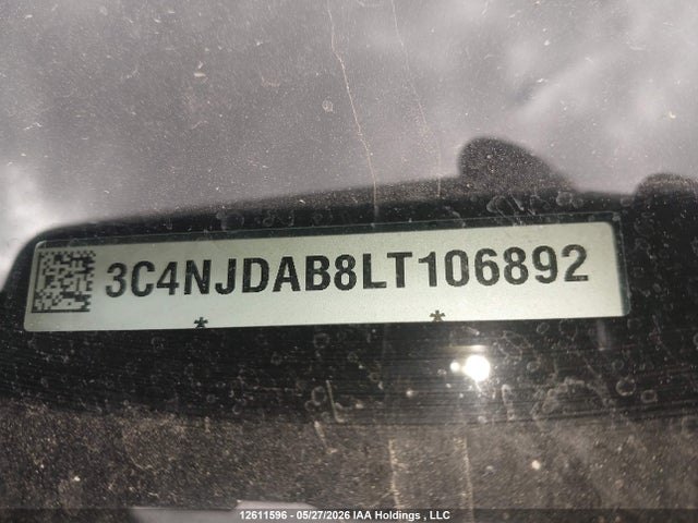2020 Jeep Compass Upland მანქანა იყიდება აუქციონზე, vin: 3C4NJDAB8LT106892, აუქციონის ნომერი: 12611596