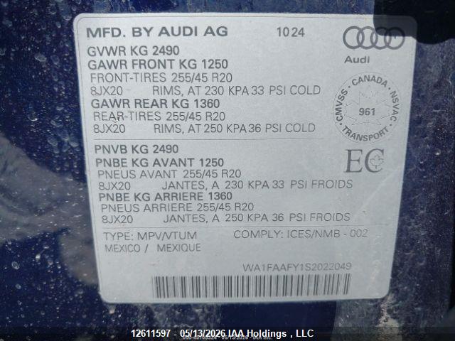 Audi Q5 45 Technik 2025 WA1FAAFY1S2022049 Image 10