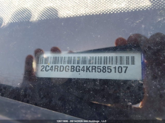 12611606 :رقم المزاد ، 2C4RDGBG4KR585107 vin ، 2019 Dodge Grand Caravan Cvp/sxt مزاد بيع