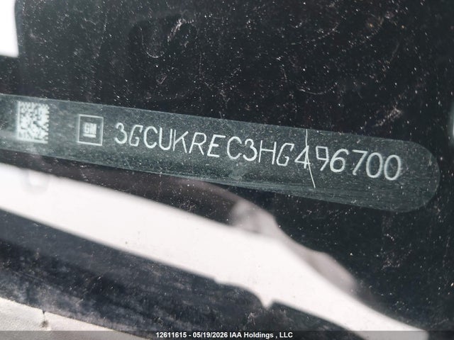 Aukcja sprzedaży 2017 Chevrolet Silverado K1500 Lt, vin: 3GCUKREC3HG496700, numer aukcji: 12611615