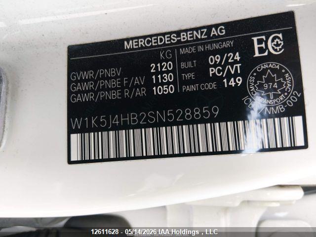 Продажа на аукционе авто 2025 Mercedes-benz Cla 250 4matic, vin: W1K5J4HB2SN528859, номер лота: 12611628