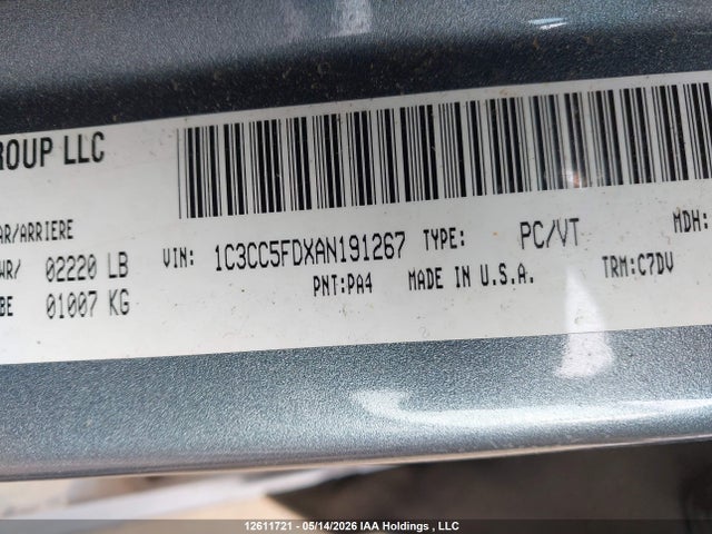 Продажа на аукционе авто 2010 Chrysler Sebring Limited, vin: 1C3CC5FDXAN191267, номер лота: 12611721