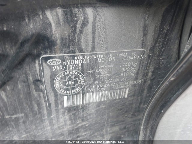 KMHDH4AH3GU495878 Hyundai Elantra Gls