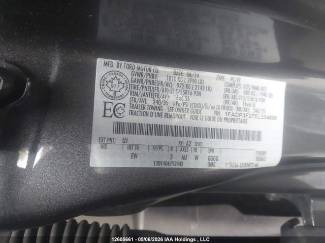 Продажа на аукционе авто 2014 Ford Focus Se, vin: 1FADP3F27EL334898, номер лота: 12605661