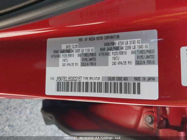 Auction sale of the 2025 Mazda Cx-5, vin: JM3KFBCL8S0802167, lot number: 12611727