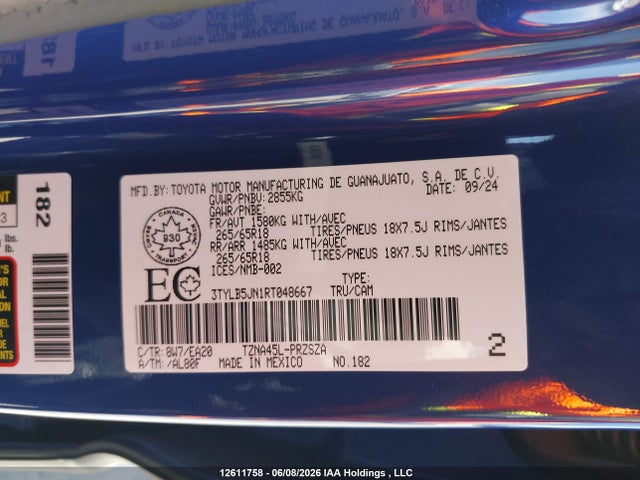 3TYLB5JN1RT048667 Toyota Tacoma Double Cab/sr5/trd Sport/trd Off Road/ltd