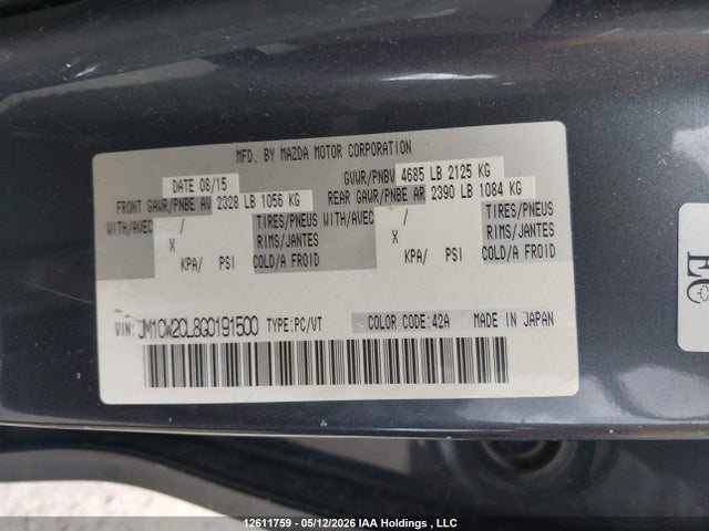 JM1CW2CL8G0191500 Mazda MAZDA5