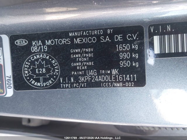 KIA Forte 2020 3KPF24AD0LE161411 Image 9
