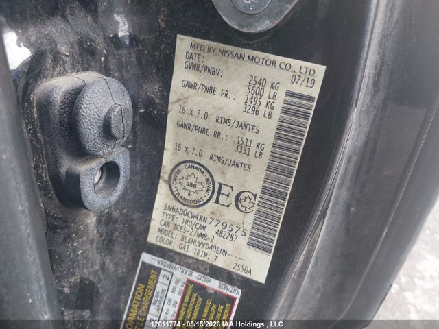 Продаж на аукціоні авто 2019 Nissan Frontier, vin: 1N6AD0CW4KN779575, номер лоту: 12611774