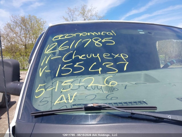 2011 Chevrolet Express 2500 Standard მანქანა იყიდება აუქციონზე, vin: 1GCWGFBA6B1155437, აუქციონის ნომერი: 12611785