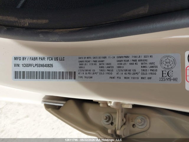 Dodge RAM 1500 2025 1C6SRFLP5SN640826 Image 9