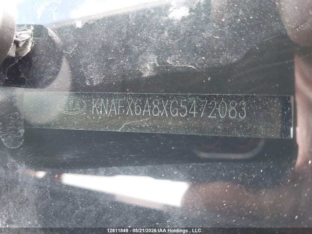 KNAFX6A8XG5472083 KIA FORTE EX