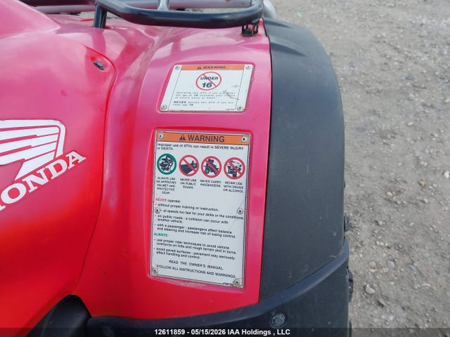 12611859 :رقم المزاد ، 1HFTE318074200650 vin ، 2007 Honda Trx500 Fe مزاد بيع