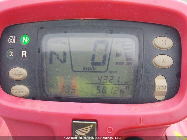 12611859 :رقم المزاد ، 1HFTE318074200650 vin ، 2007 Honda Trx500 Fe مزاد بيع