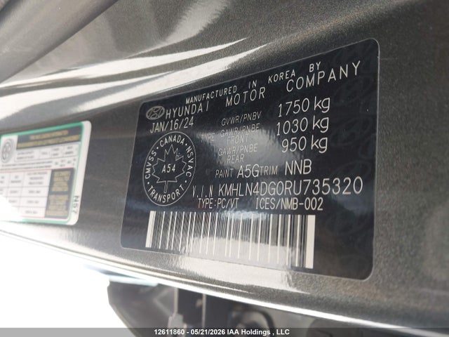 KMHLN4DG0RU735320 Hyundai Elantra Luxury