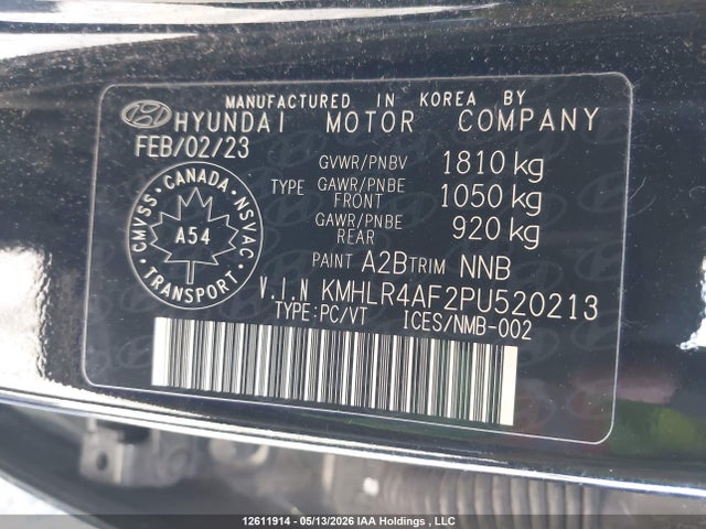 Продажа на аукционе авто 2023 Hyundai Elantra N Line, vin: KMHLR4AF2PU520213, номер лота: 12611914