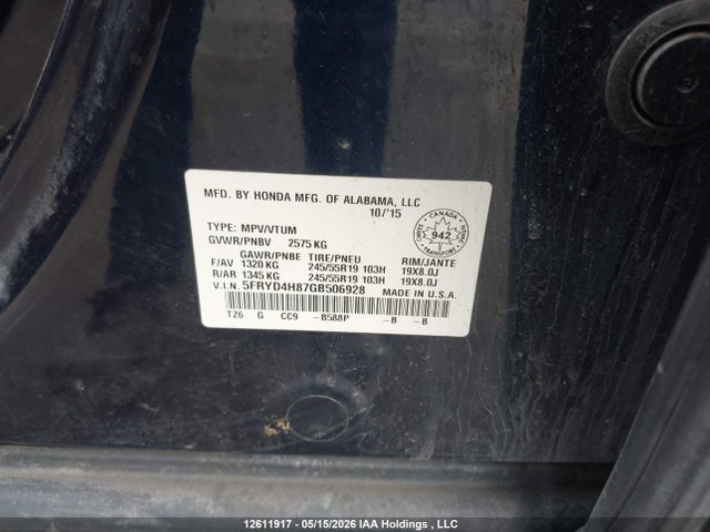 5FRYD4H87GB506928 Acura Mdx Elite