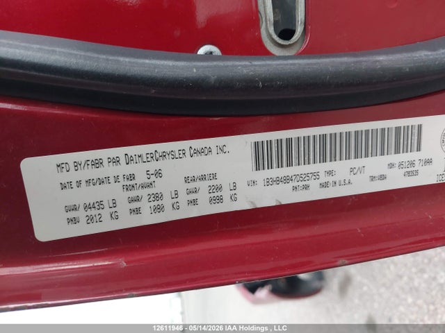 Продаж на аукціоні авто 2007 Dodge Caliber Sxt, vin: 1B3HB48B47D525755, номер лоту: 12611946