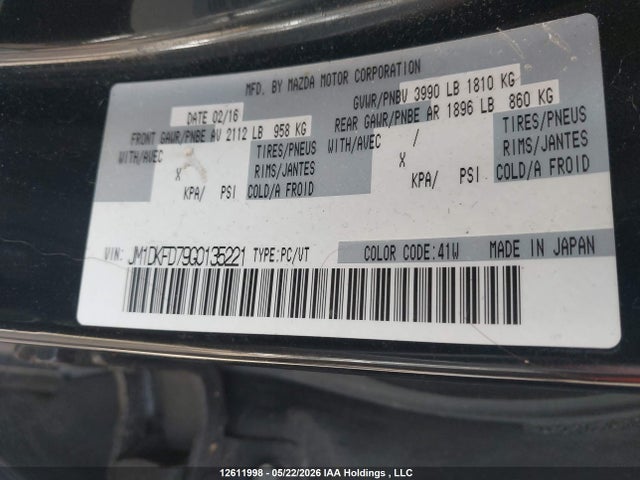 JM1DKFD79G0135221 Mazda CX-3