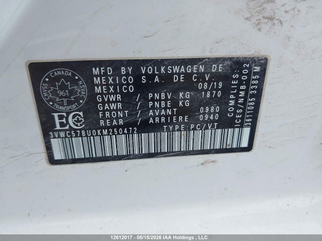 Volkswagen Jetta 2019 3VWC57BU0KM250472 Image 16