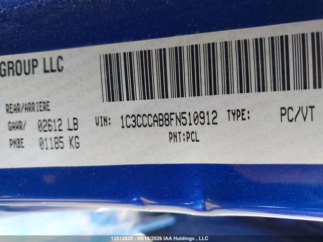 Продажа на аукционе авто 2015 Chrysler 200 Limited, vin: 1C3CCCAB8FN510912, номер лота: 12612025