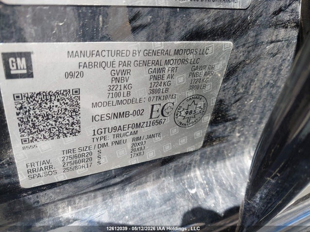 GMC Sierra K1500 2021 1GTU9AEF0MZ116567 Image 19