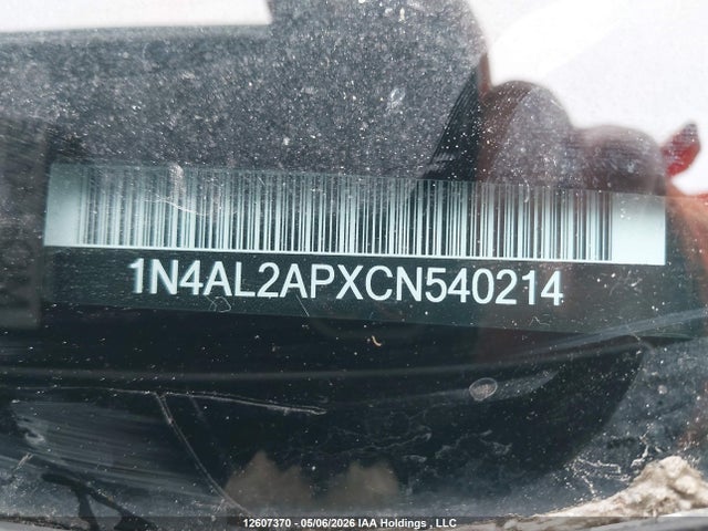 2012 Nissan Altima 2.5 S მანქანა იყიდება აუქციონზე, vin: 1N4AL2APXCN540214, აუქციონის ნომერი: 12607370