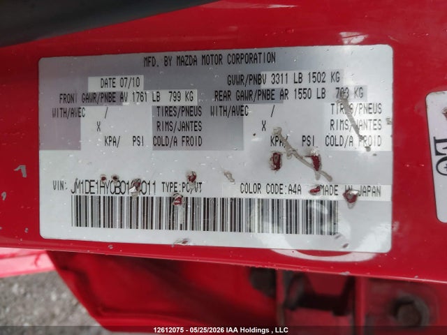 Auction sale of the 2011 Mazda Mazda2, vin: JM1DE1HY0B0104011, lot number: 12612075