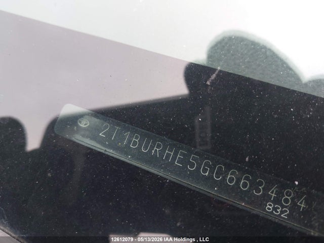 2T1BURHE5GC663484 Toyota COROLLA LE