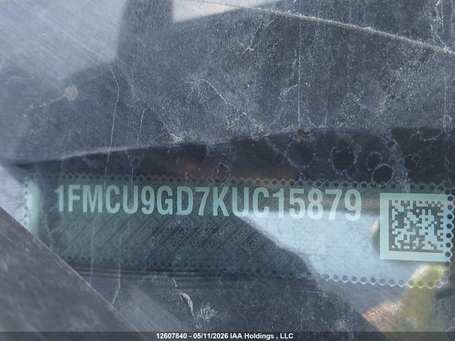 Продажа на аукционе авто 2019 Ford Escape Se, vin: 1FMCU9GD7KUC15879, номер лота: 12607840
