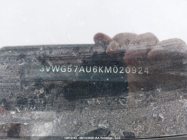 Aukcja sprzedaży 2019 Volkswagen Golf S/se, vin: 3VWG57AU6KM020924, numer aukcji: 12612142