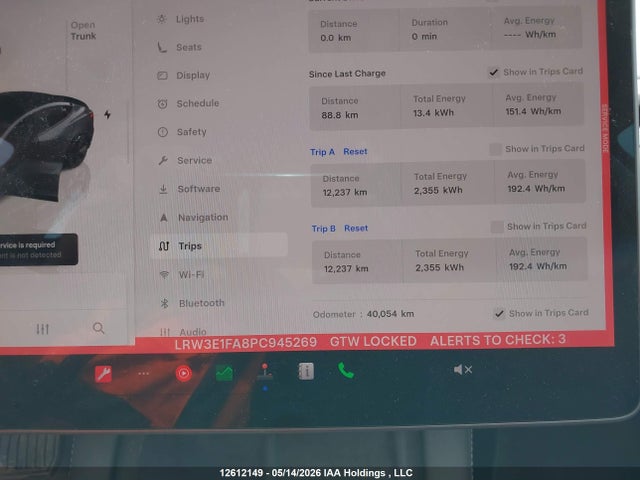 12612149 :رقم المزاد ، LRW3E1FA8PC945269 vin ، 2023 Tesla Model 3 Rwd مزاد بيع