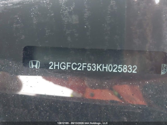 Honda Civic Lx 2019 2HGFC2F53KH025832 Image 19