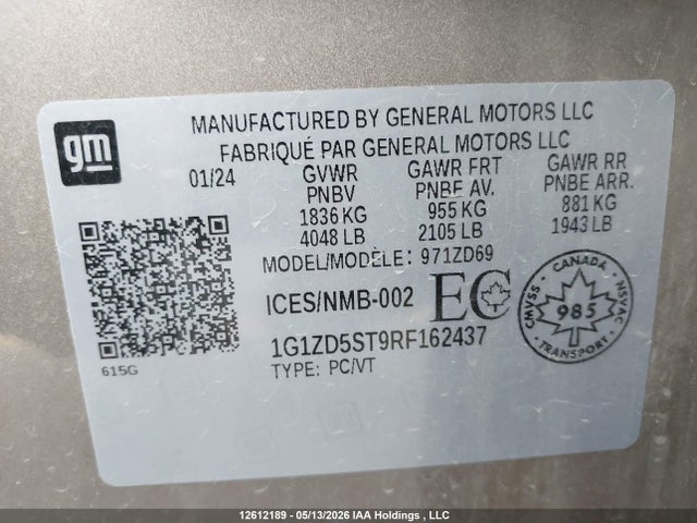 Chevrolet MALIBU LT 2024 1G1ZD5ST9RF162437 Image 9
