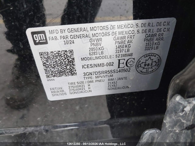 3GN7DSRR5SS140502 Chevrolet Equinox Ev Rs