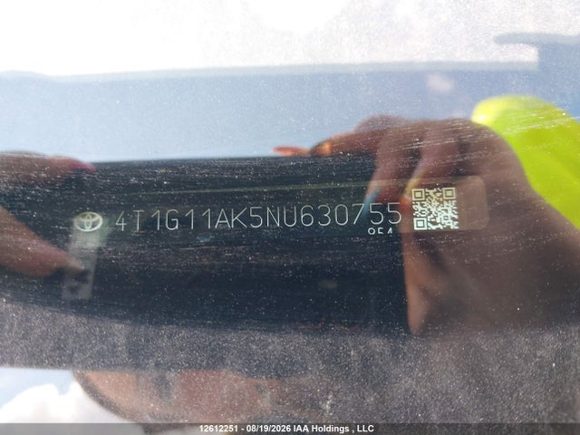 4T1G11AK5NU630755 Toyota CAMRY SE