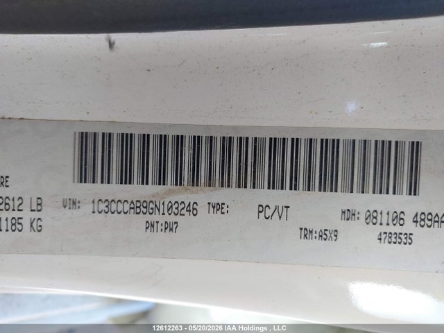Aukcja sprzedaży 2016 Chrysler 200 Limited, vin: 1C3CCCAB9GN103246, numer aukcji: 12612263