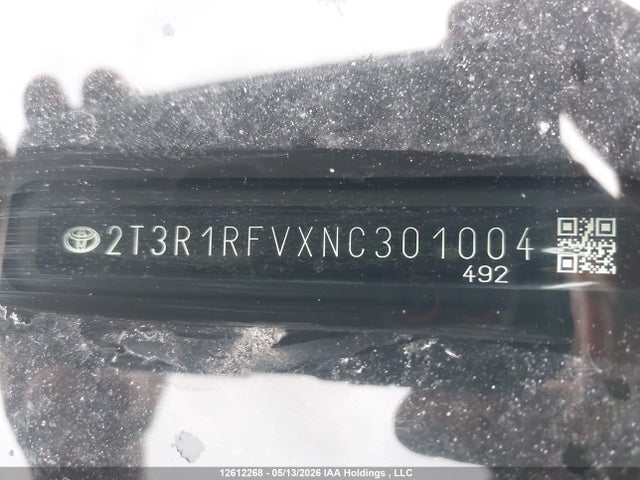 2022 Toyota Rav4 Xle/xle Premium მანქანა იყიდება აუქციონზე, vin: 2T3R1RFVXNC301004, აუქციონის ნომერი: 12612268
