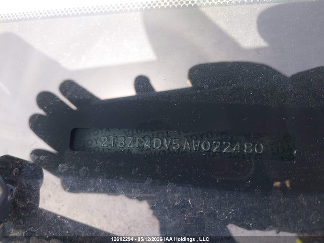 12612294 :رقم المزاد ، 2T3ZF4DV5AW022480 vin ، 2010 Toyota Rav4 مزاد بيع