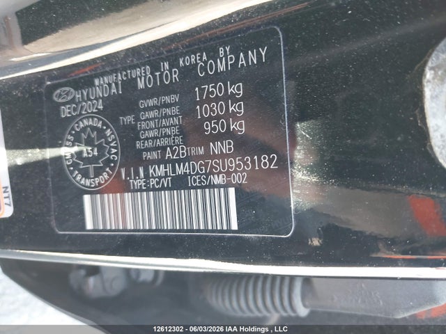 2025 Hyundai Elantra Preferred With Tech Package მანქანა იყიდება აუქციონზე, vin: KMHLM4DG7SU953182, აუქციონის ნომერი: 12612302