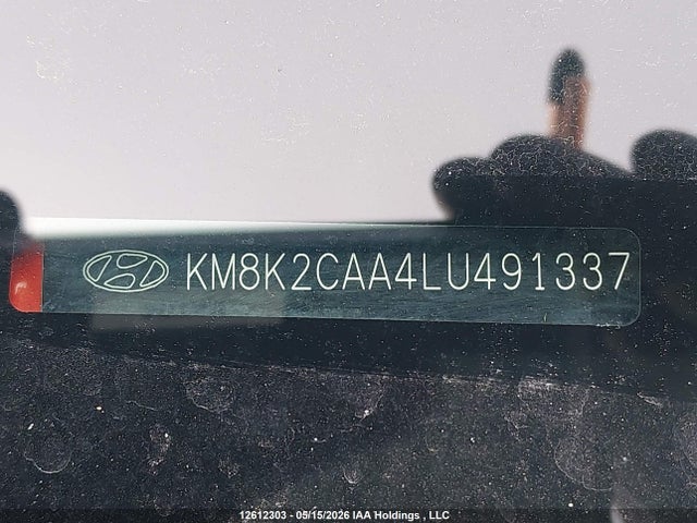 Продаж на аукціоні авто 2020 Hyundai Kona Preferred Awd, vin: KM8K2CAA4LU491337, номер лоту: 12612303