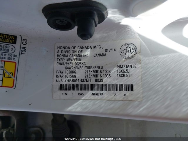 2HKRM4H37EH118039 Honda CR-V LX