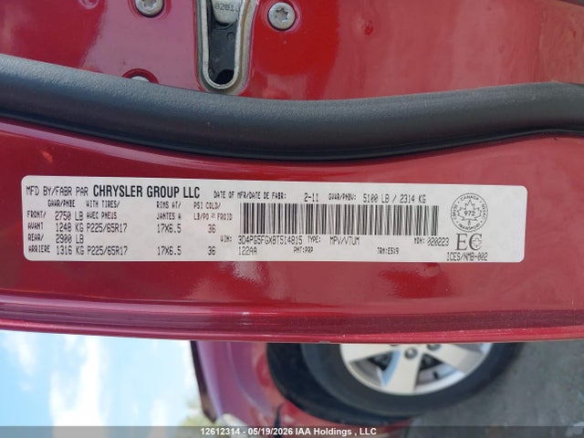 12612314 :رقم المزاد ، 3D4PG5FGXBT514815 vin ، 2011 Dodge Journey Sxt مزاد بيع
