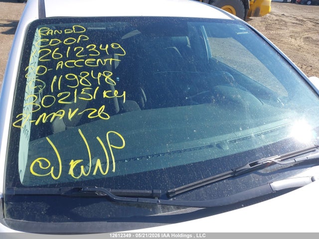 12612349 :رقم المزاد ، 3KPC25A62LE119848 vin ، 2020 Hyundai Accent Preferred Auto Ivt مزاد بيع