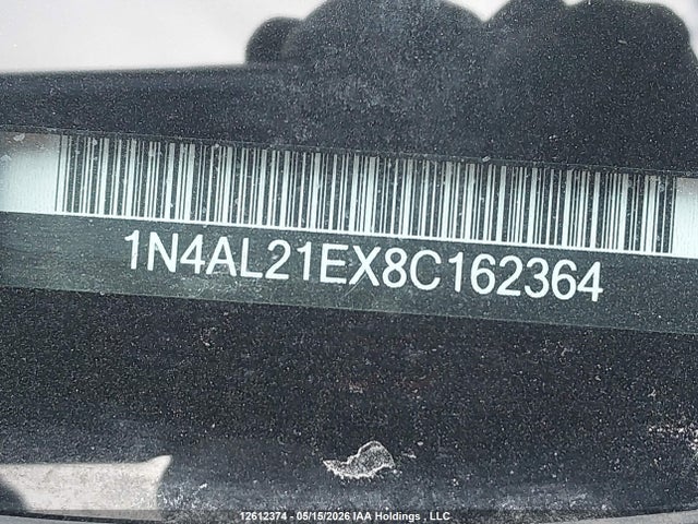 12612374 :رقم المزاد ، 1N4AL21EX8C162364 vin ، 2008 Nissan Altima 2.5 S مزاد بيع