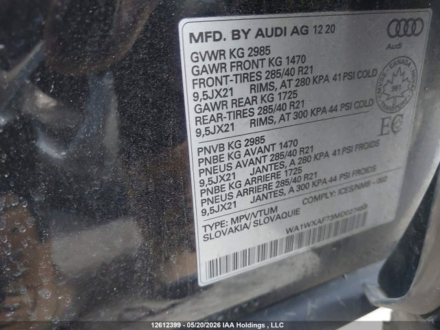 WA1WXAF73MD027458 Audi Q7 Technik